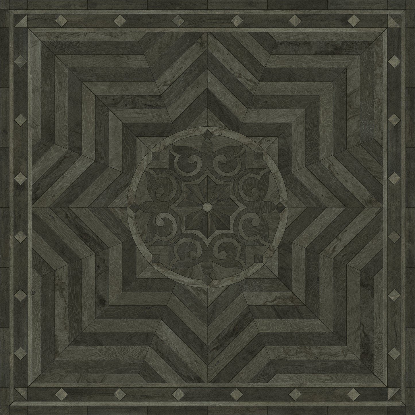 Artisanry - Caledonian - What is Good and Strong 36x36 Vintage Vinyl Floorcloth