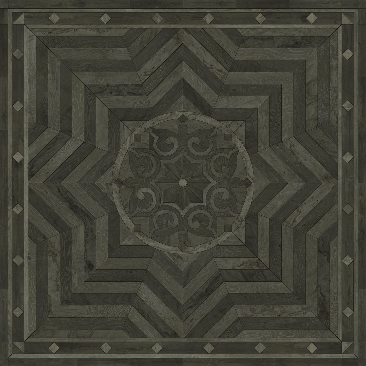 Artisanry - Caledonian - What is Good and Strong 96x96 Vintage Vinyl Floorcloth