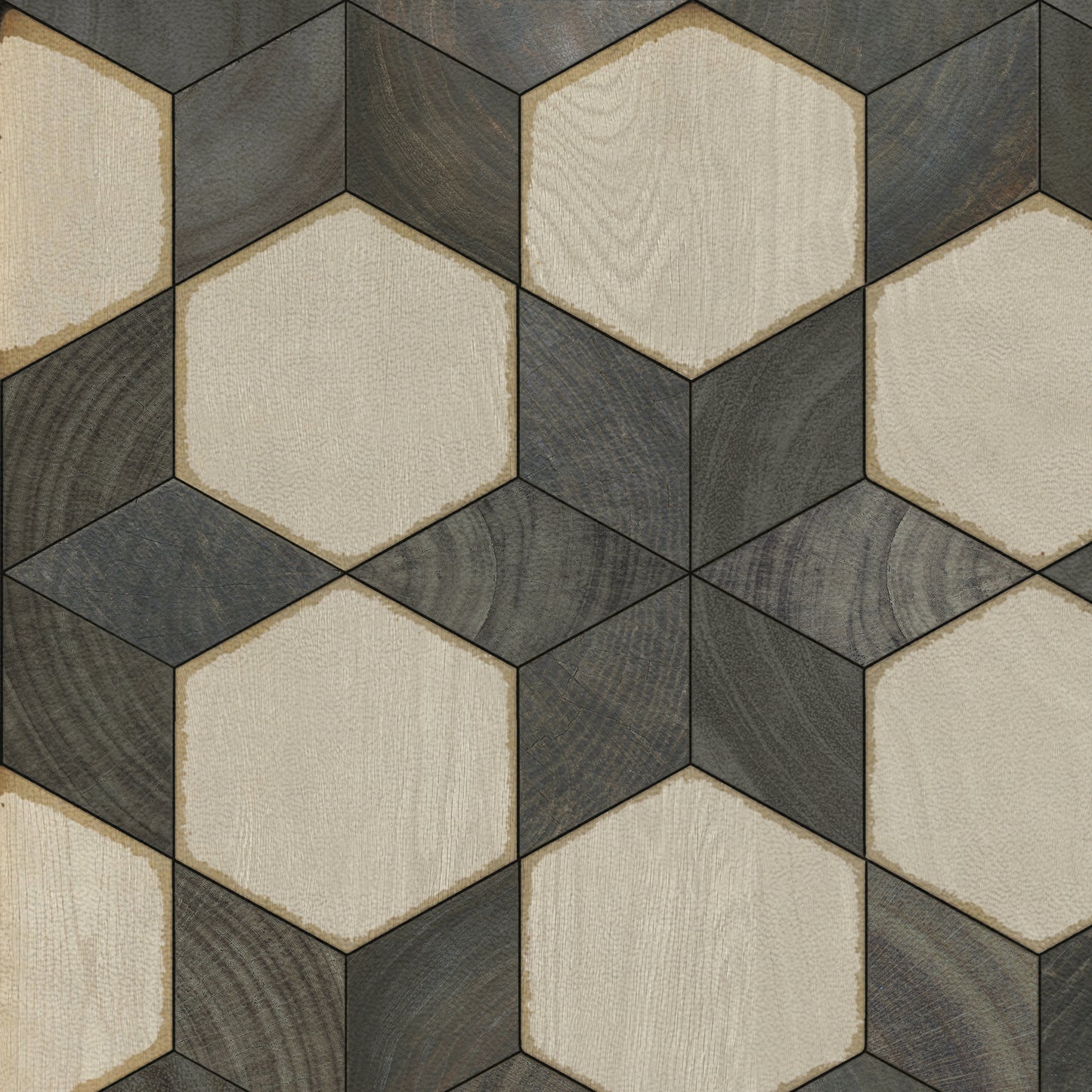 Artisanry - Illuminated â€“ Black Star 38x56 Vintage Vinyl Floorcloth