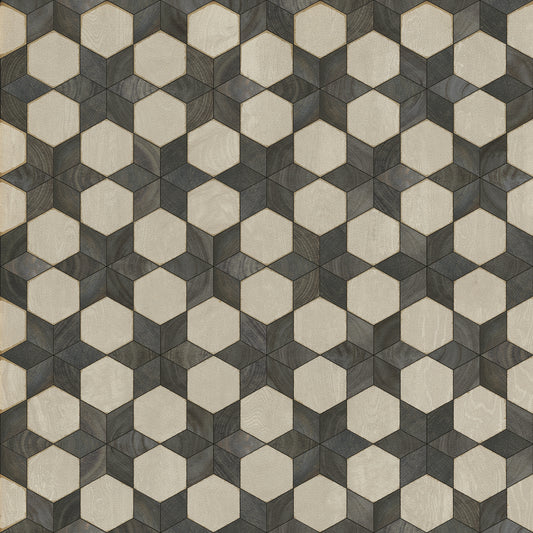 Artisanry - Illuminated â€“ Black Star 36x36 Vintage Vinyl Floorcloth