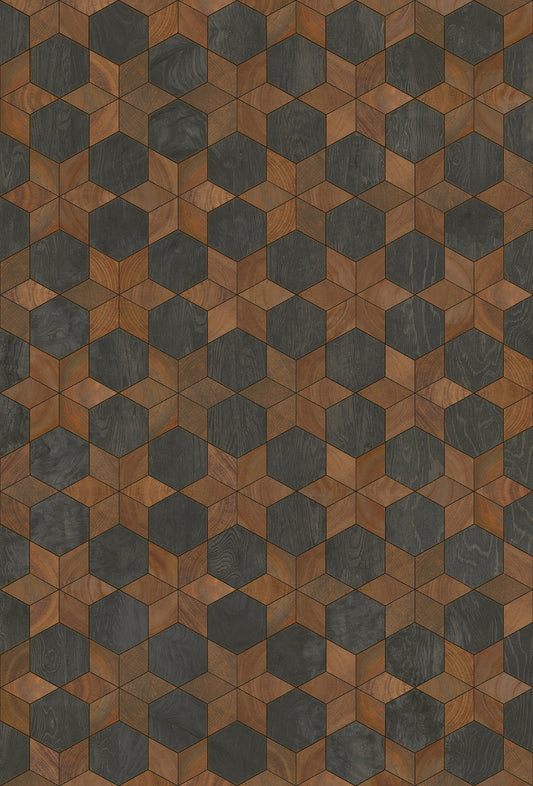 Artisanry - Illuminated - Dark Star 38x56 Vintage Vinyl Floorcloth