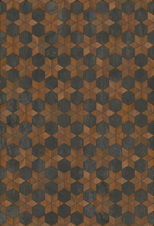 Artisanry - Illuminated - Dark Star 52x76 Vintage Vinyl Floorcloth
