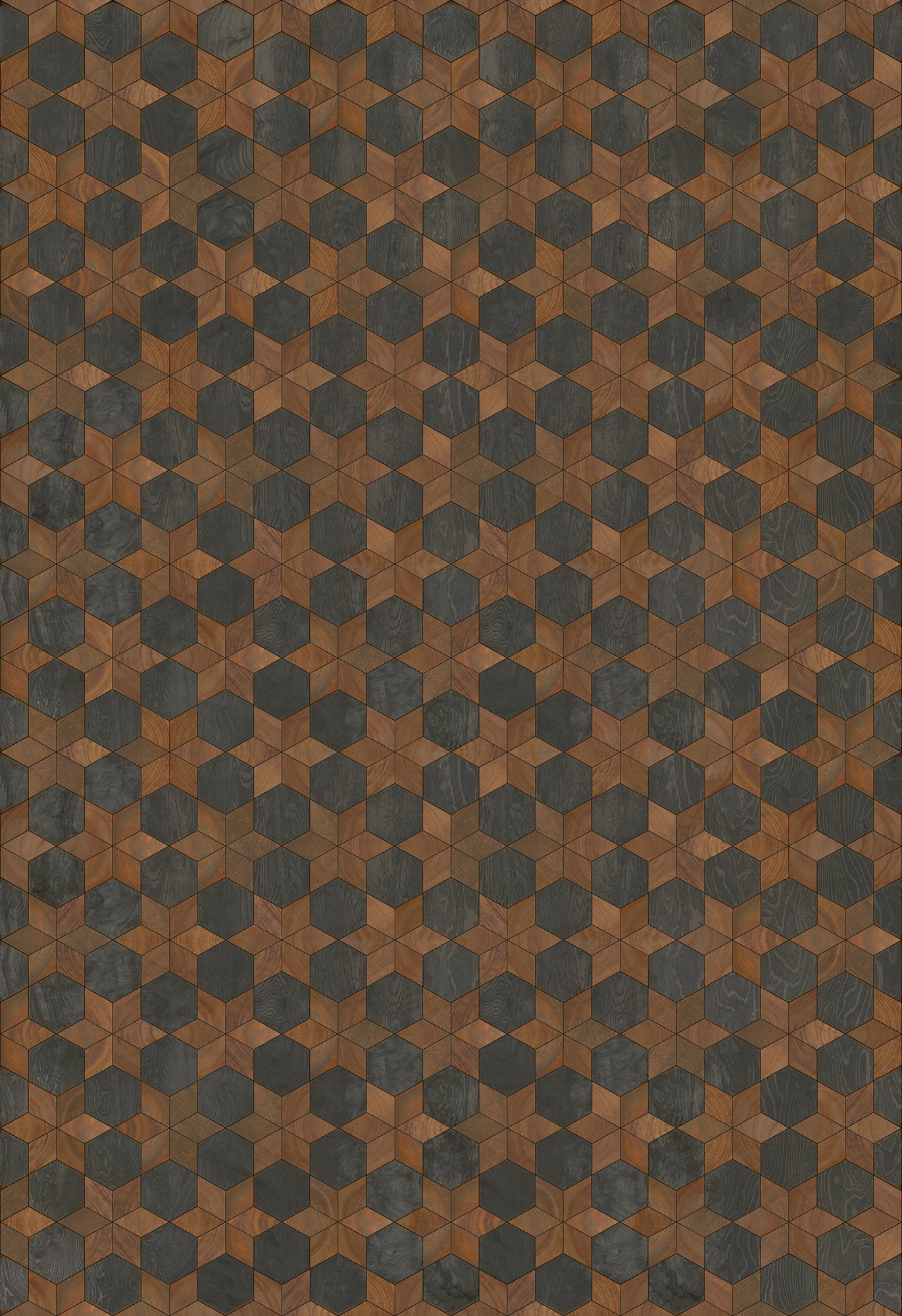 Artisanry - Illuminated - Dark Star 96x140 Vintage Vinyl Floorcloth