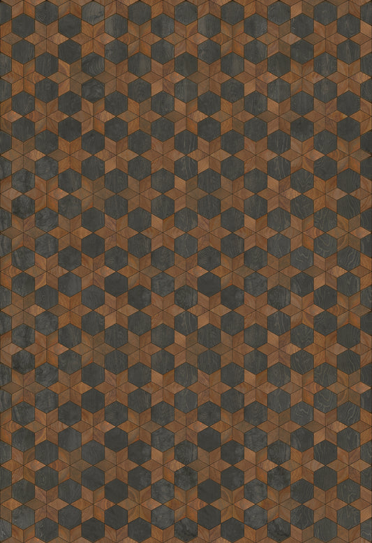 Artisanry - Illuminated - Dark Star 96x140 Vintage Vinyl Floorcloth