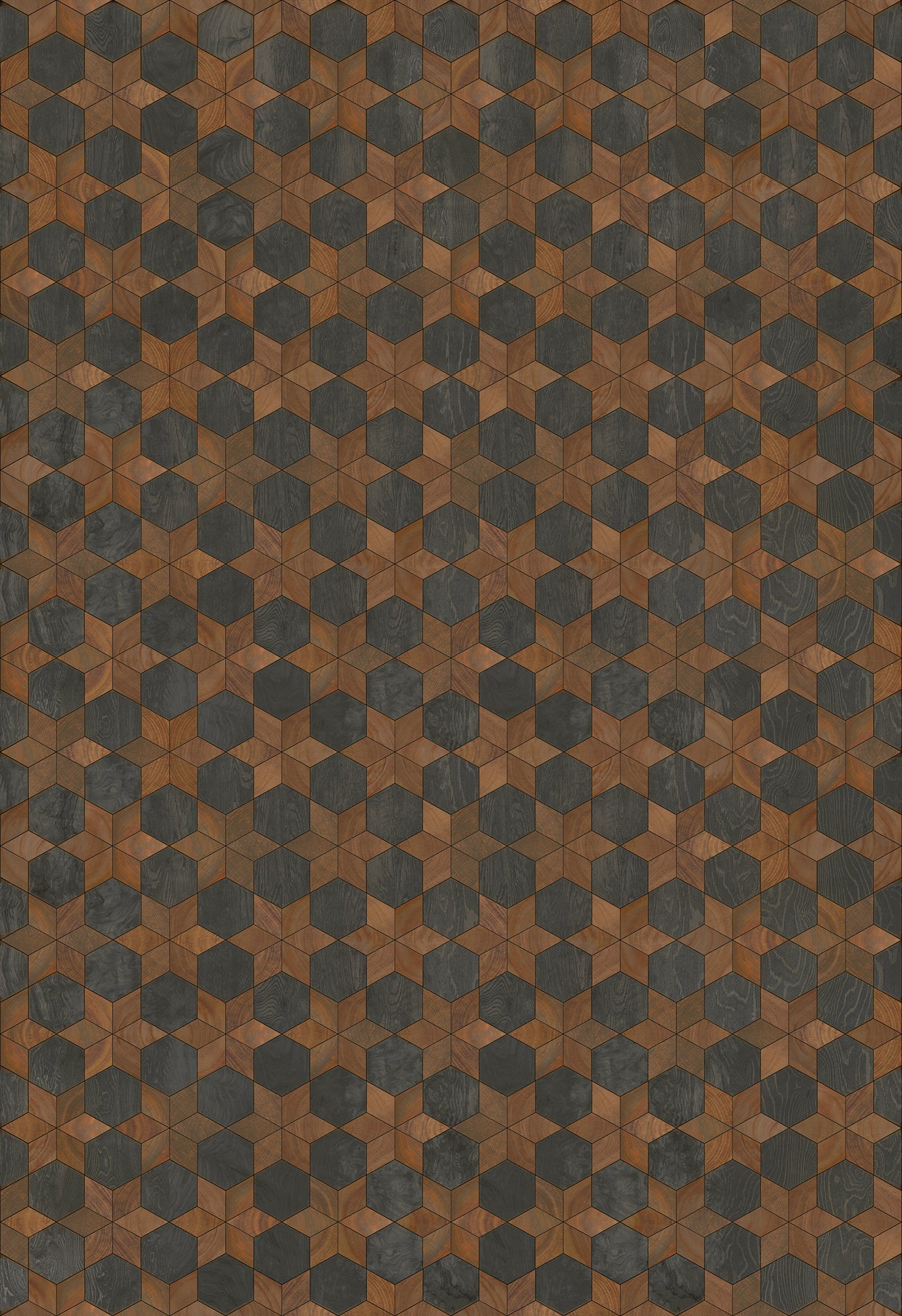 Artisanry - Illuminated - Dark Star 120x175 Vintage Vinyl Floorcloth