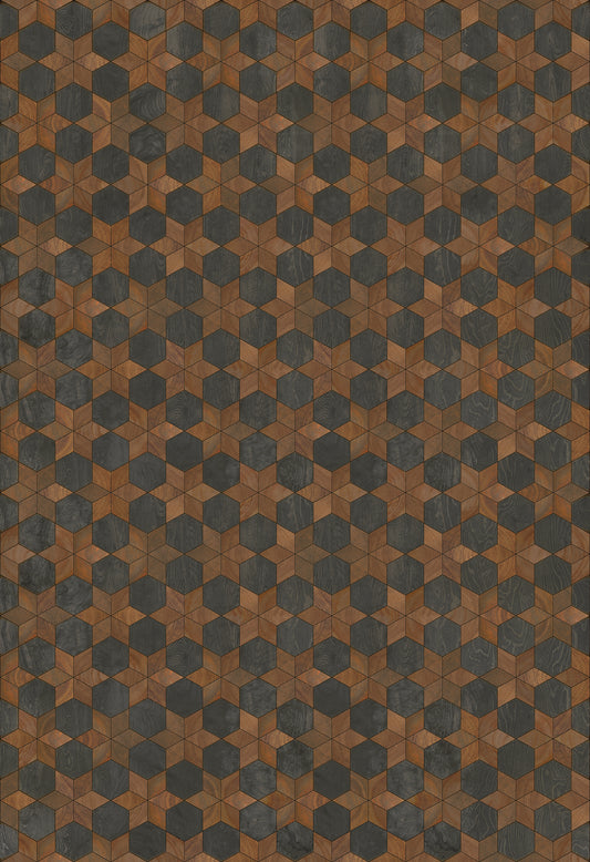 Artisanry - Illuminated - Dark Star 120x175 Vintage Vinyl Floorcloth