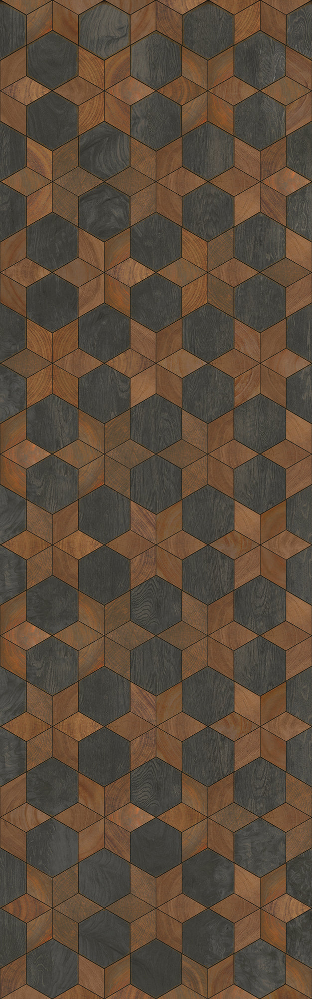 Artisanry - Illuminated - Dark Star 36x115 Vintage Vinyl Floorcloth