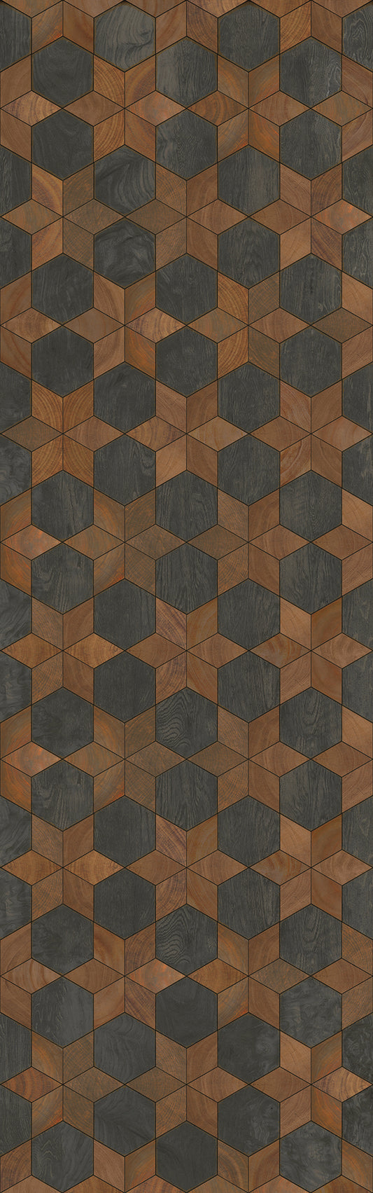 Artisanry - Illuminated - Dark Star 36x115 Vintage Vinyl Floorcloth