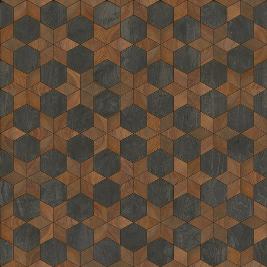 Artisanry - Illuminated - Dark Star 36x36 Vintage Vinyl Floorcloth