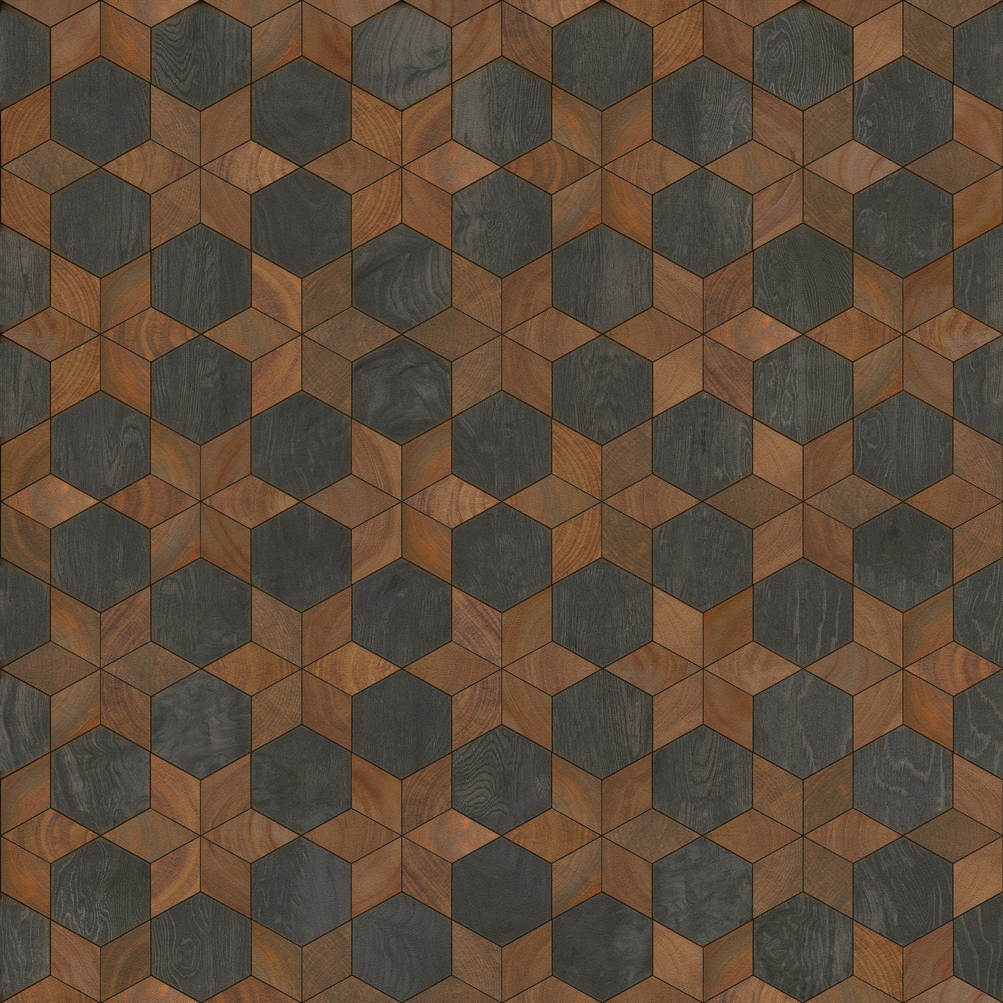 Artisanry - Illuminated - Dark Star 48x48 Vintage Vinyl Floorcloth