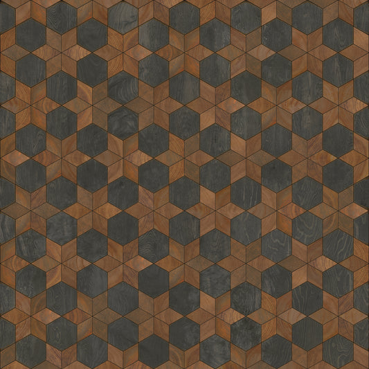 Artisanry - Illuminated - Dark Star 60x60 Vintage Vinyl Floorcloth
