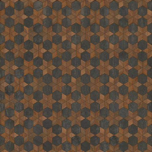 Artisanry - Illuminated - Dark Star 120x120 Vintage Vinyl Floorcloth