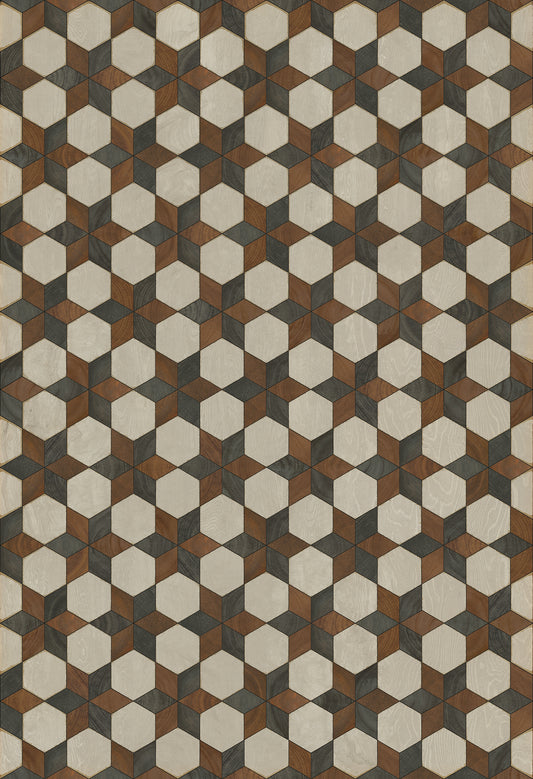 Artisanry - Illuminated - Radio Star 52x76 Vintage Vinyl Floorcloth