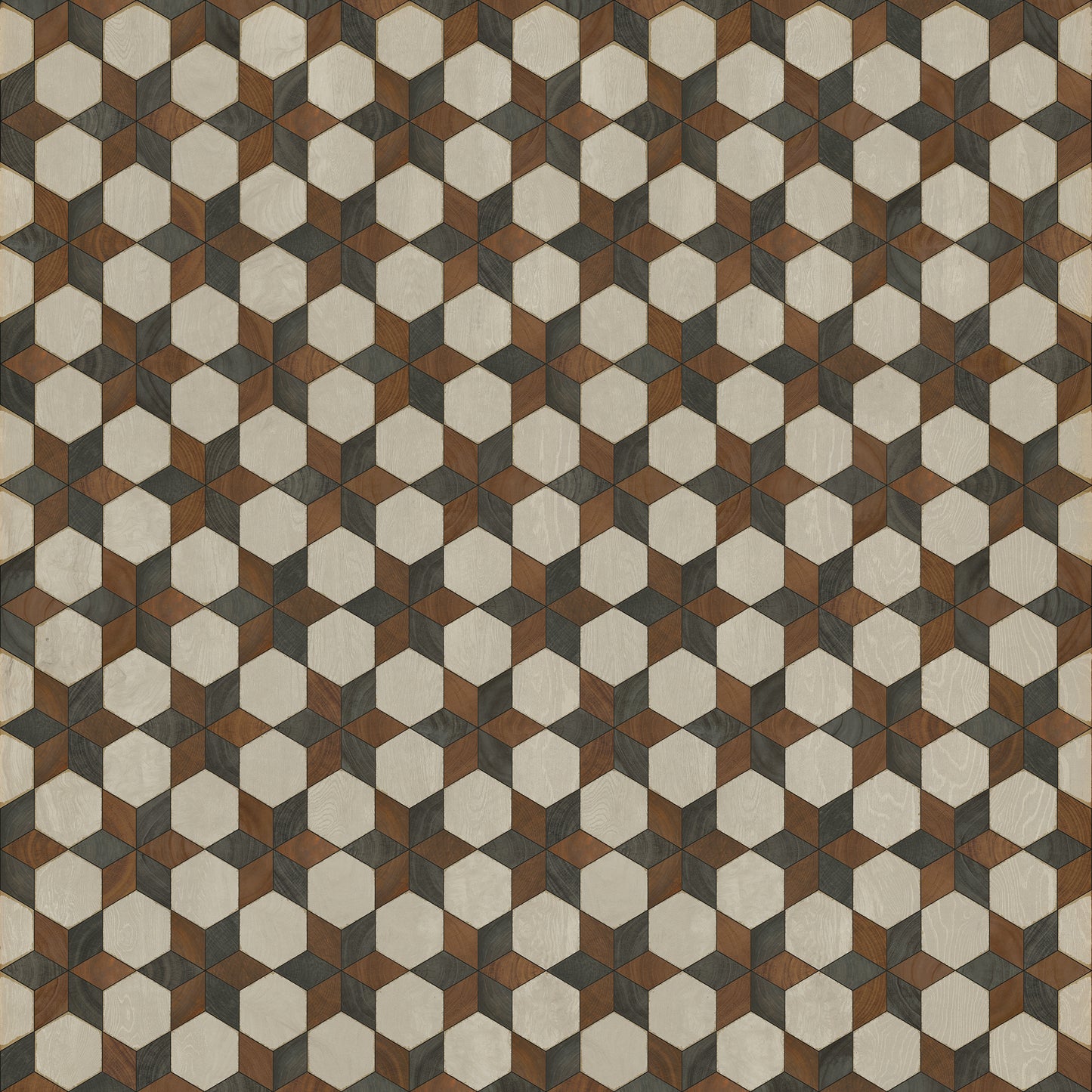 Artisanry - Illuminated - Radio Star 120x120 Vintage Vinyl Floorcloth