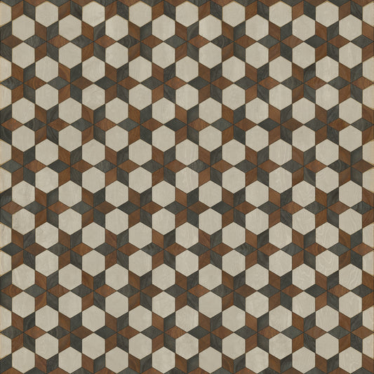 Artisanry - Illuminated - Radio Star 120x120 Vintage Vinyl Floorcloth