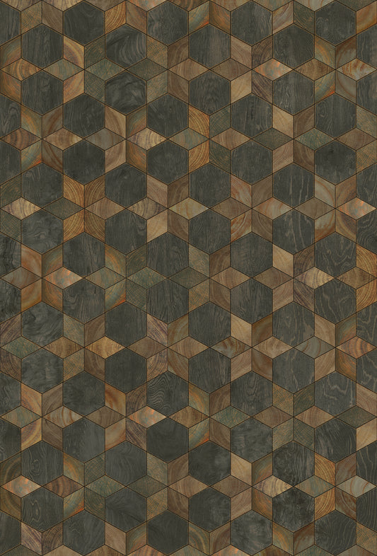 Artisanry - Illuminated - Shooting Star 38x56 Vintage Vinyl Floorcloth
