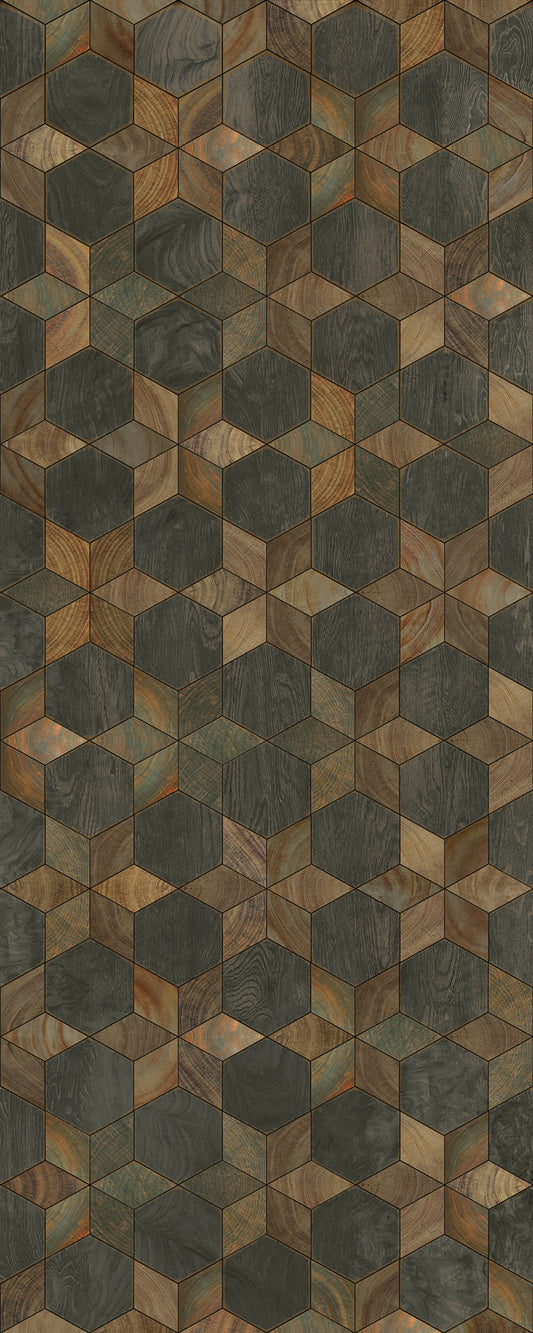Artisanry - Illuminated - Shooting Star 36x90 Vintage Vinyl Floorcloth