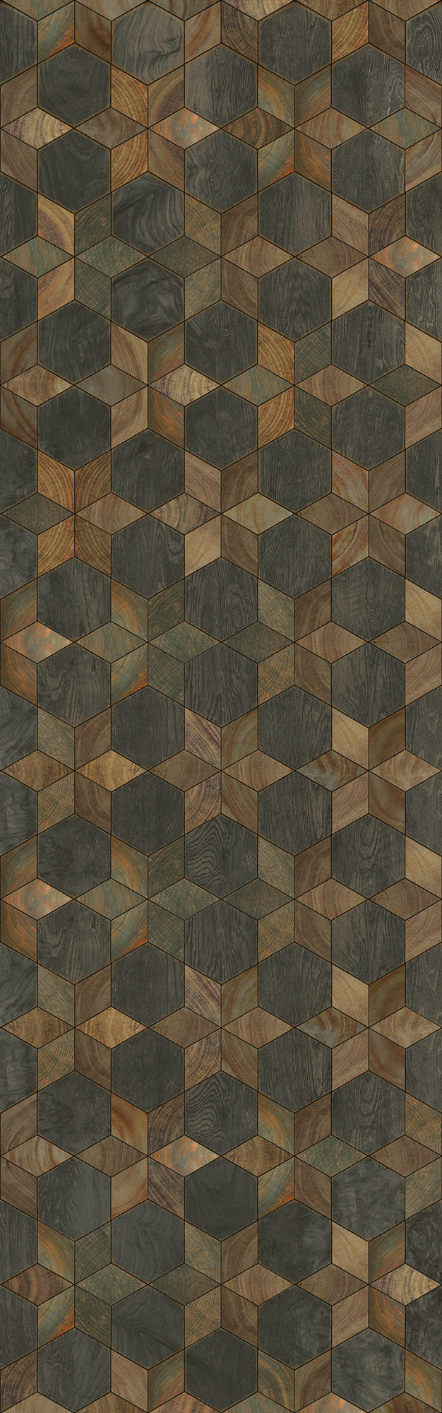 Artisanry - Illuminated - Shooting Star 36x115 Vintage Vinyl Floorcloth