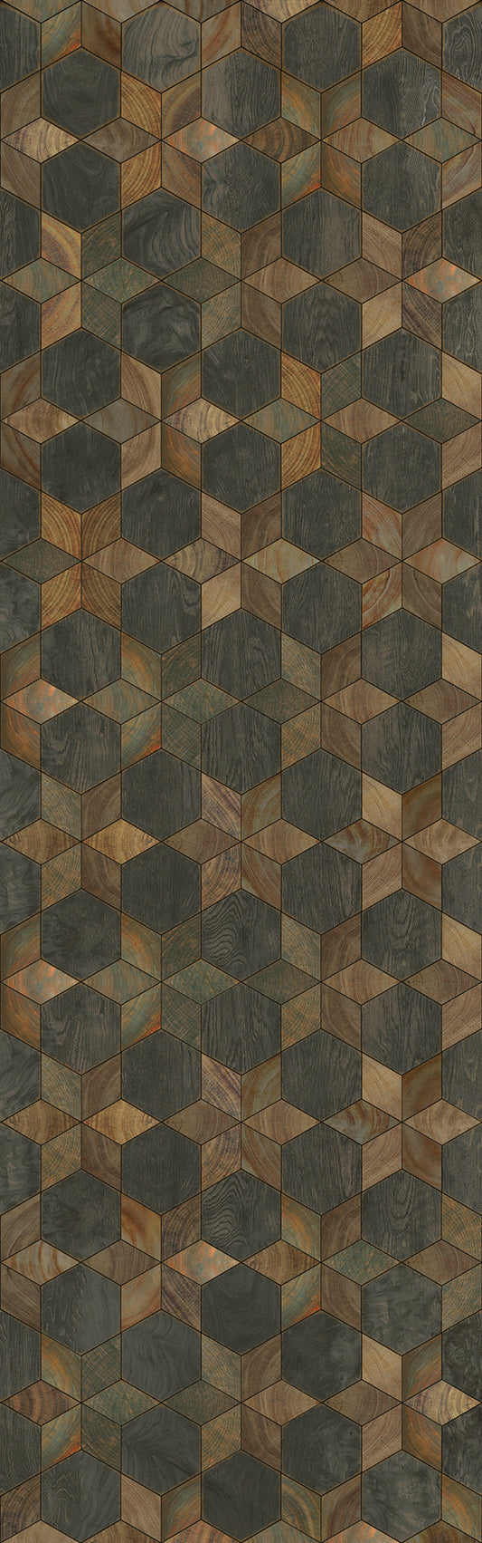 Artisanry - Illuminated - Shooting Star 36x115 Vintage Vinyl Floorcloth