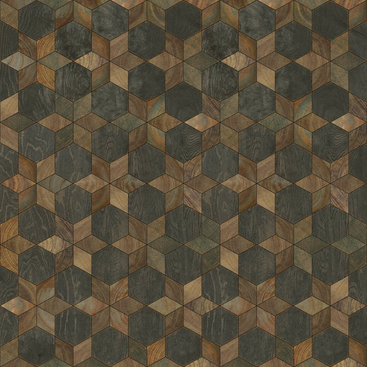 Artisanry - Illuminated - Shooting Star 36x36 Vintage Vinyl Floorcloth