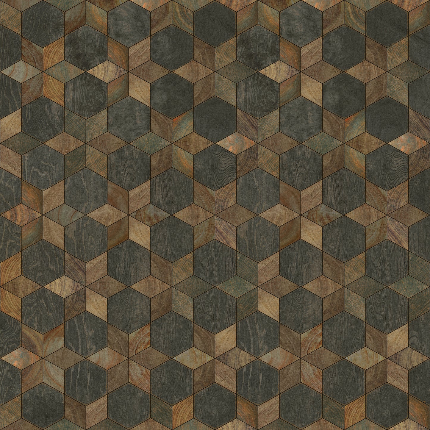 Artisanry - Illuminated - Shooting Star 48x48 Vintage Vinyl Floorcloth