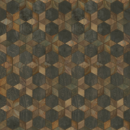 Artisanry - Illuminated - Shooting Star 48x48 Vintage Vinyl Floorcloth