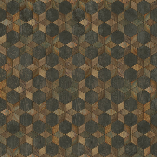 Artisanry - Illuminated - Shooting Star 60x60 Vintage Vinyl Floorcloth