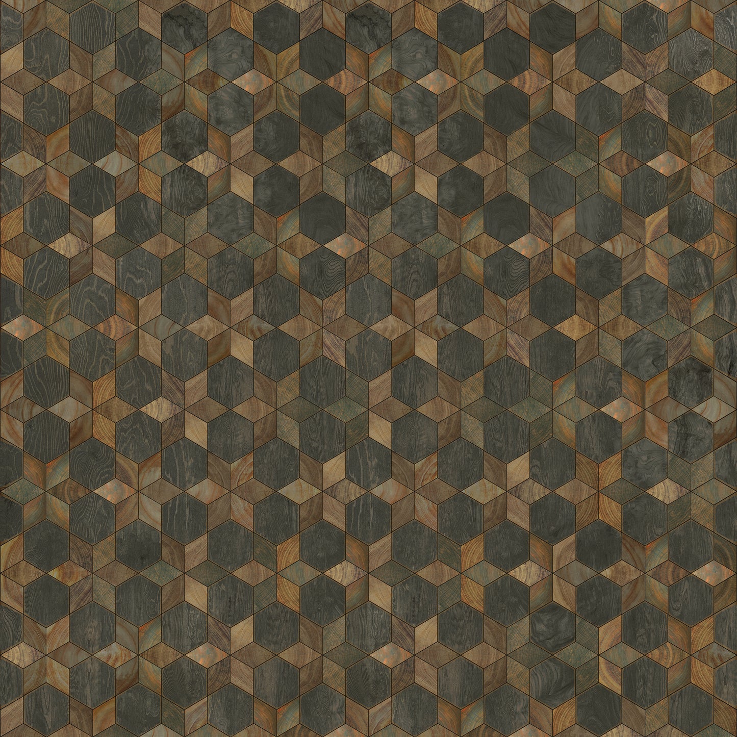 Artisanry - Illuminated - Shooting Star 120x120 Vintage Vinyl Floorcloth