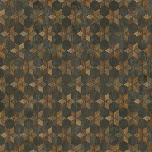 Artisanry - Illuminated - Shooting Star 120x120 Vintage Vinyl Floorcloth