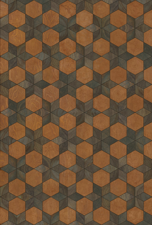 Artisanry - Illuminated - Star Chamber 38x56 Vintage Vinyl Floorcloth