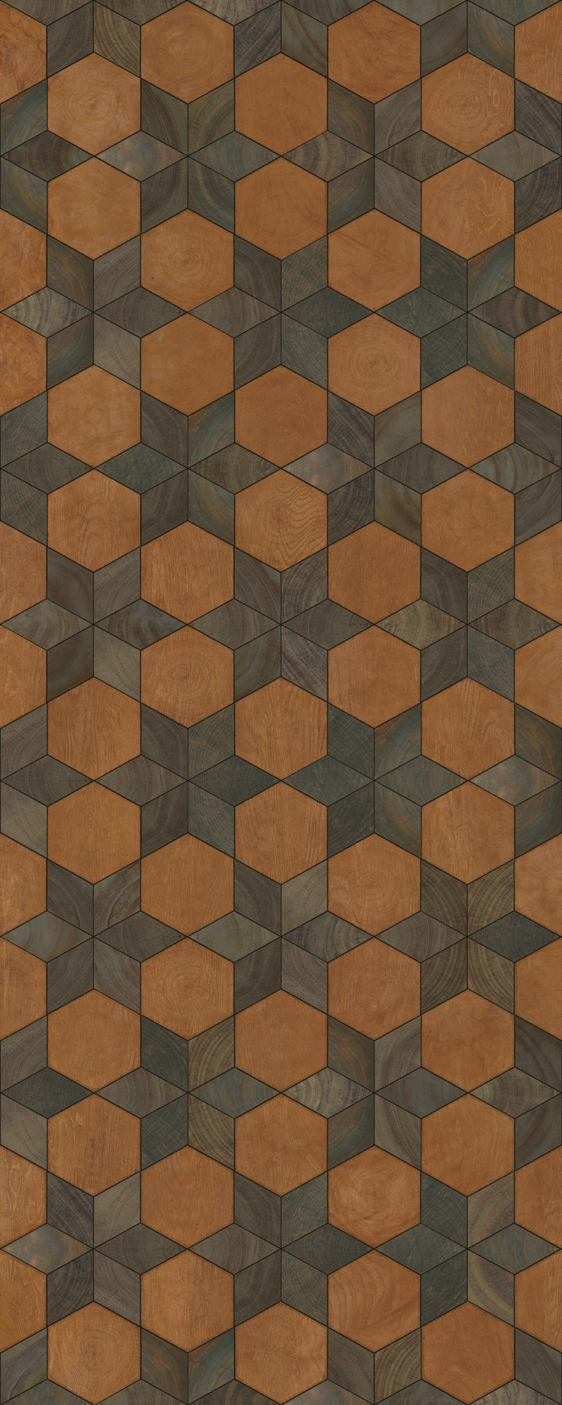 Artisanry - Illuminated - Star Chamber 36x90 Vintage Vinyl Floorcloth