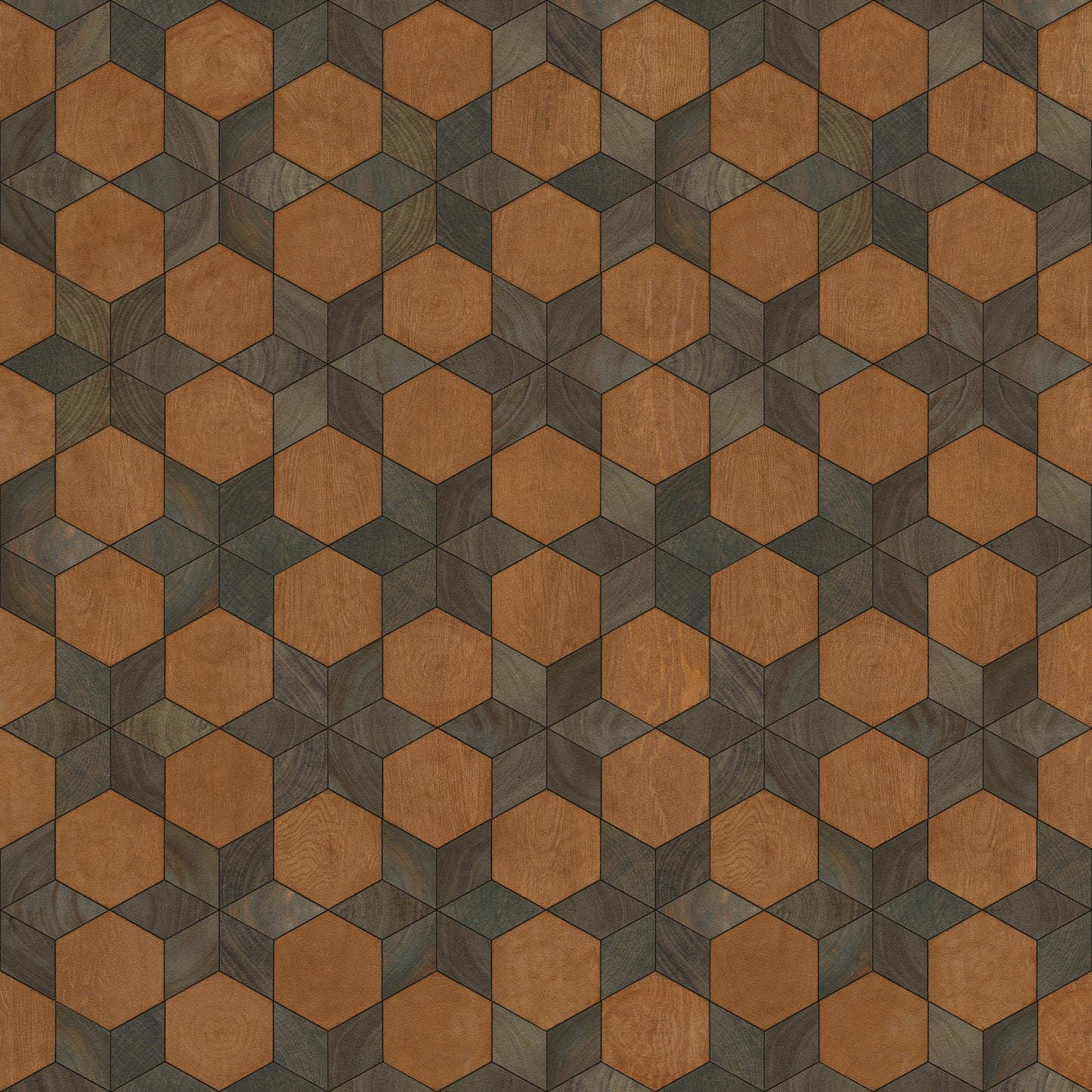 Artisanry - Illuminated - Star Chamber 48x48 Vintage Vinyl Floorcloth