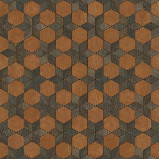 Artisanry - Illuminated - Star Chamber 48x48 Vintage Vinyl Floorcloth