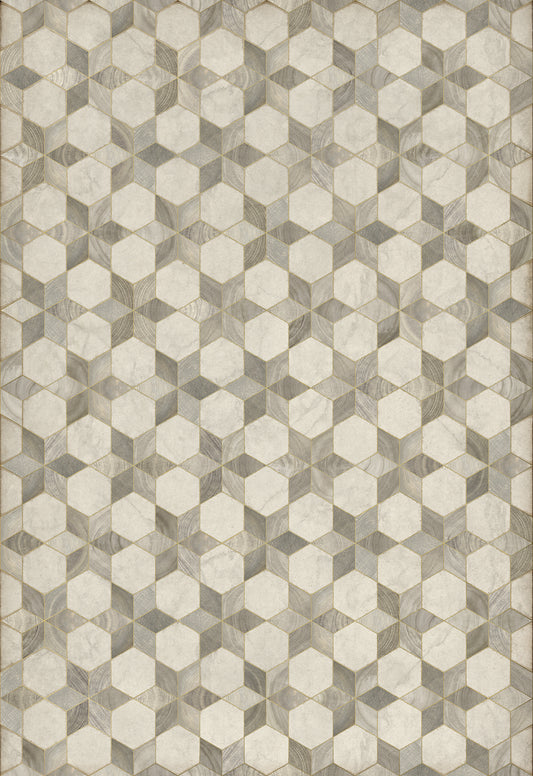 Artisanry - Illuminated - Starlight 70x102 Vintage Vinyl Floorcloth
