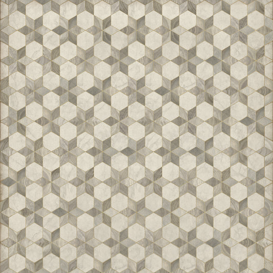 Artisanry - Illuminated - Starlight 120x120 Vintage Vinyl Floorcloth