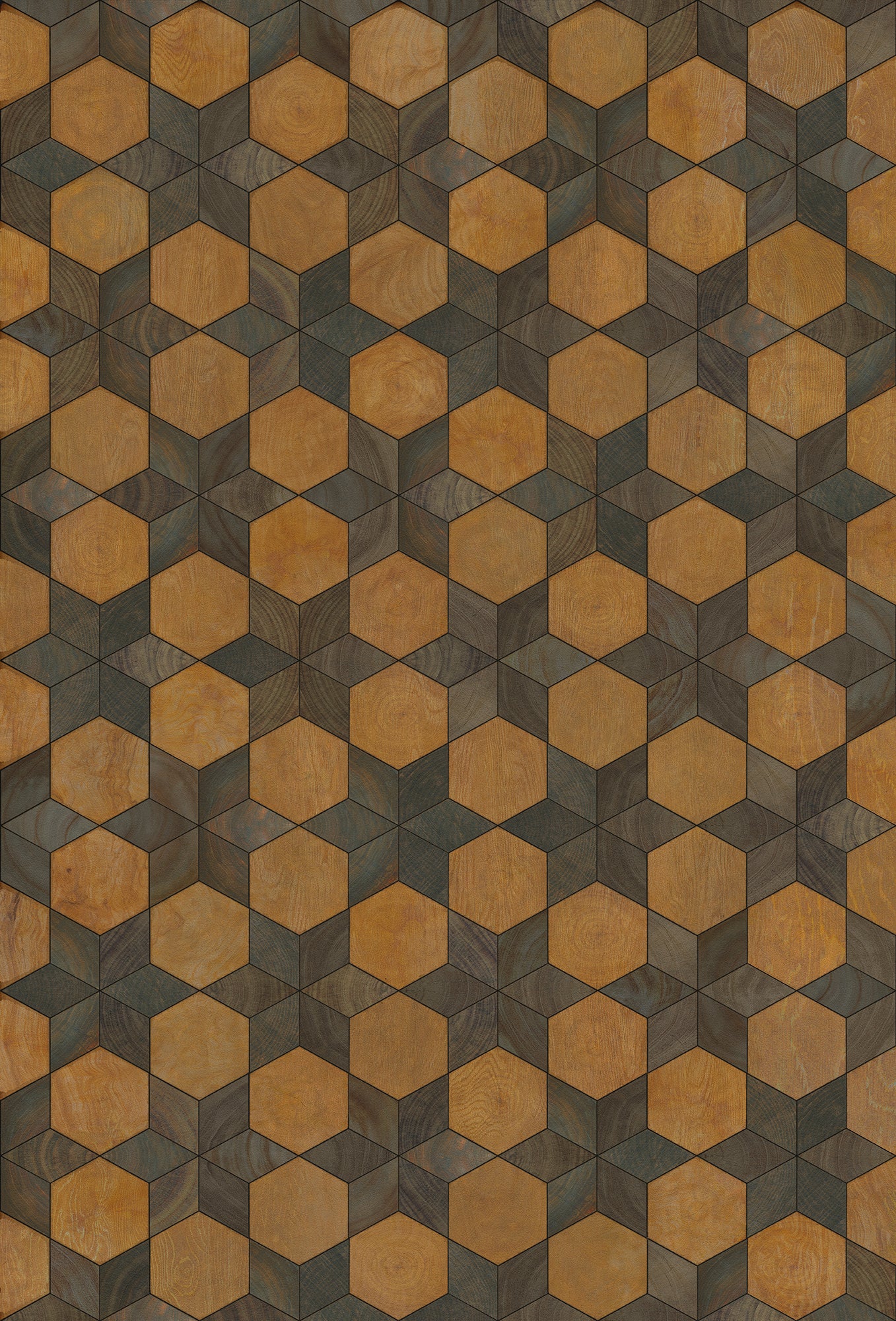 Artisanry - Illuminated - Swinging on a Star 38x56 Vintage Vinyl Floorcloth