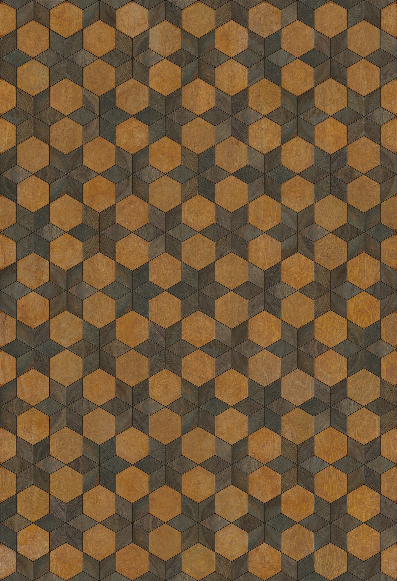 Artisanry - Illuminated - Swinging on a Star 52x76 Vintage Vinyl Floorcloth