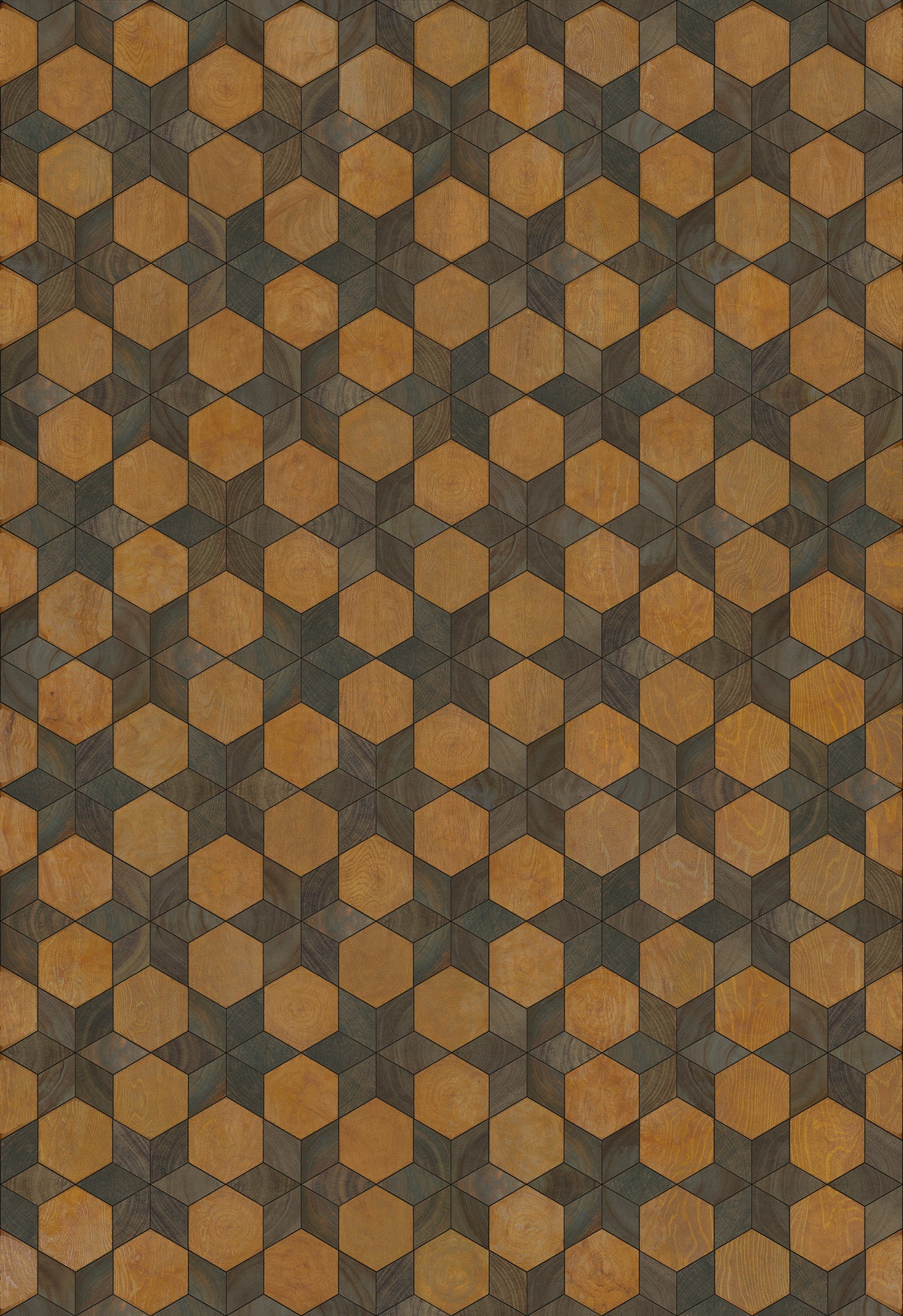 Artisanry - Illuminated - Swinging on a Star 70x102 Vintage Vinyl Floorcloth