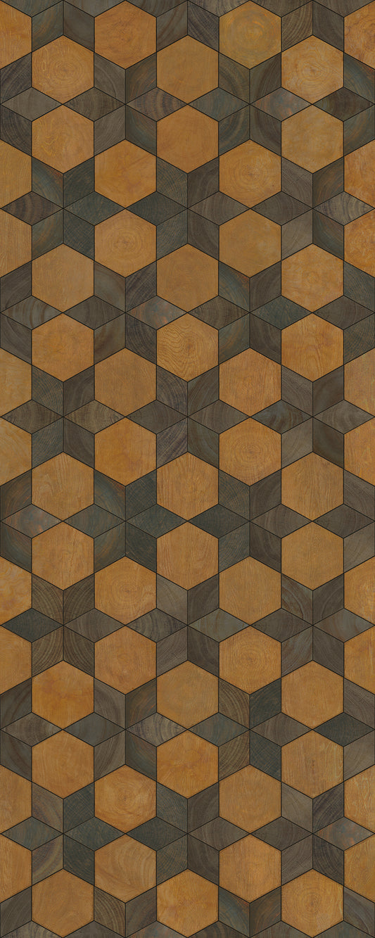 Artisanry - Illuminated - Swinging on a Star 36x90 Vintage Vinyl Floorcloth