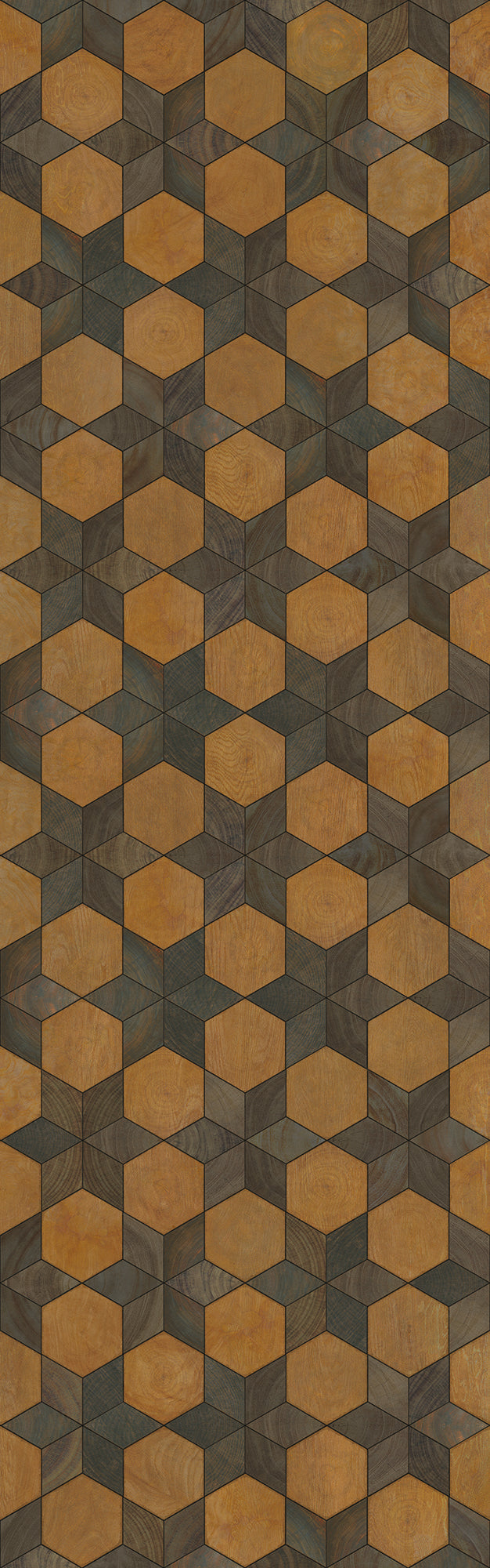 Artisanry - Illuminated - Swinging on a Star 36x115 Vintage Vinyl Floorcloth