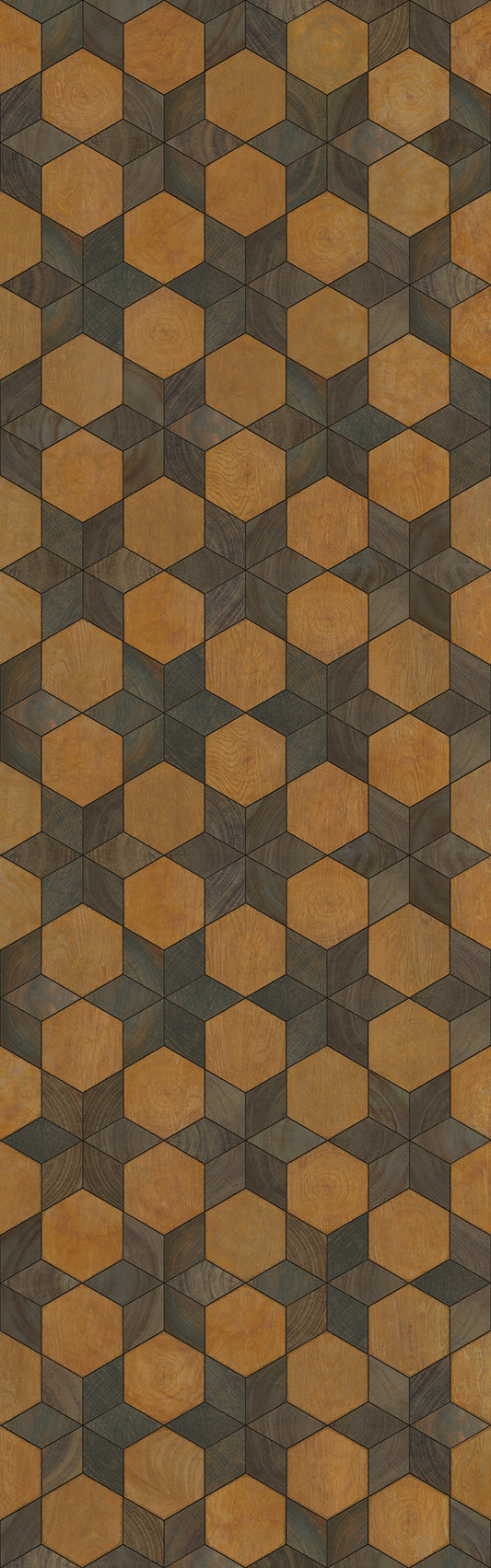 Artisanry - Illuminated - Swinging on a Star 36x115 Vintage Vinyl Floorcloth