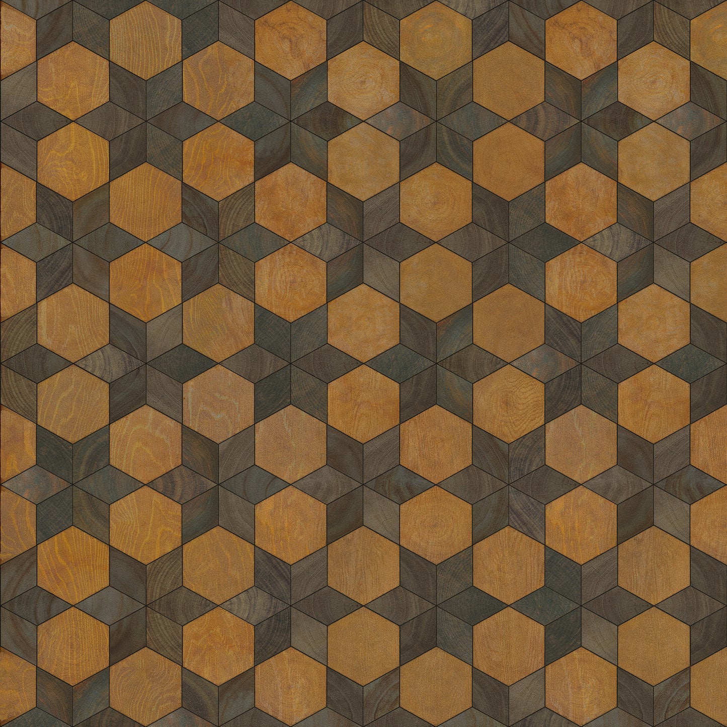 Artisanry - Illuminated - Swinging on a Star 48x48 Vintage Vinyl Floorcloth