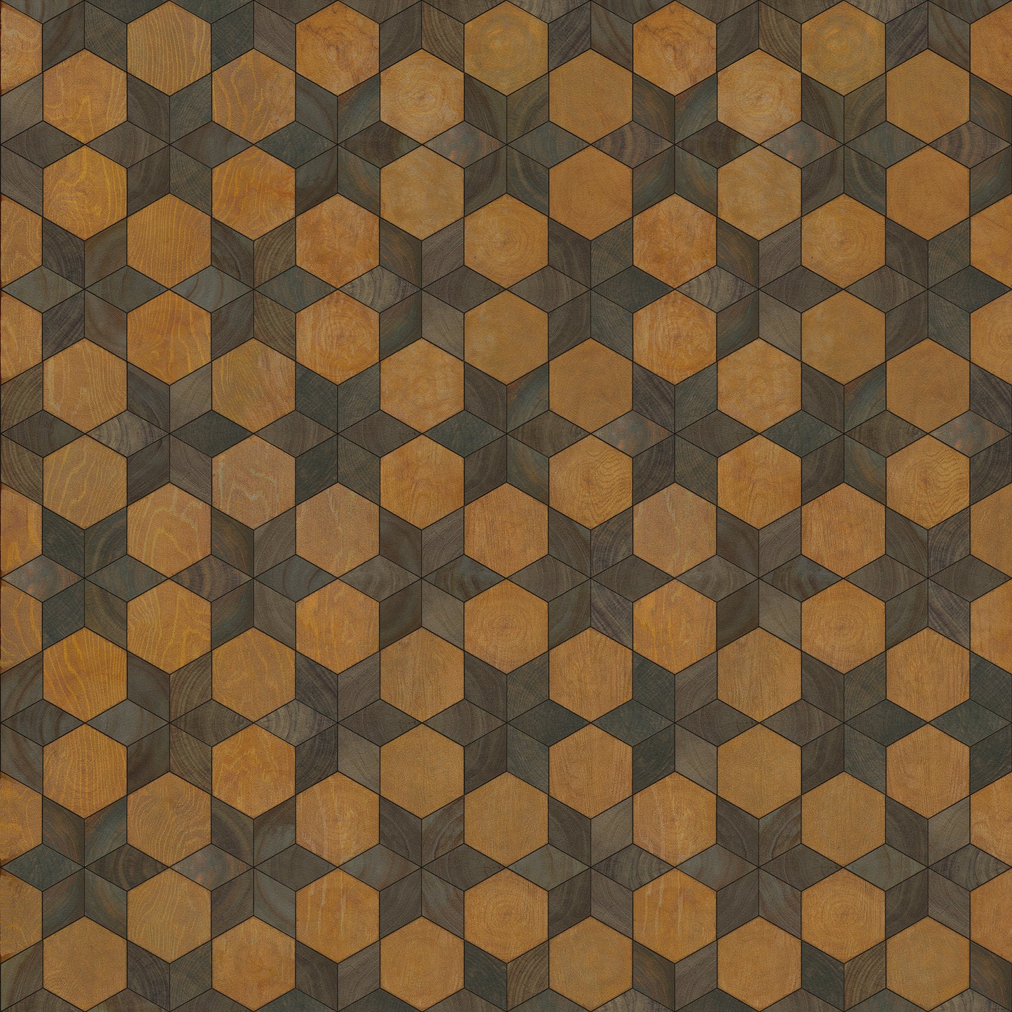 Artisanry - Illuminated - Swinging on a Star 60x60 Vintage Vinyl Floorcloth