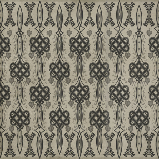 Artisanry - Lord Byron - And Thou Art Dead 48x48 Vintage Vinyl Floorcloth