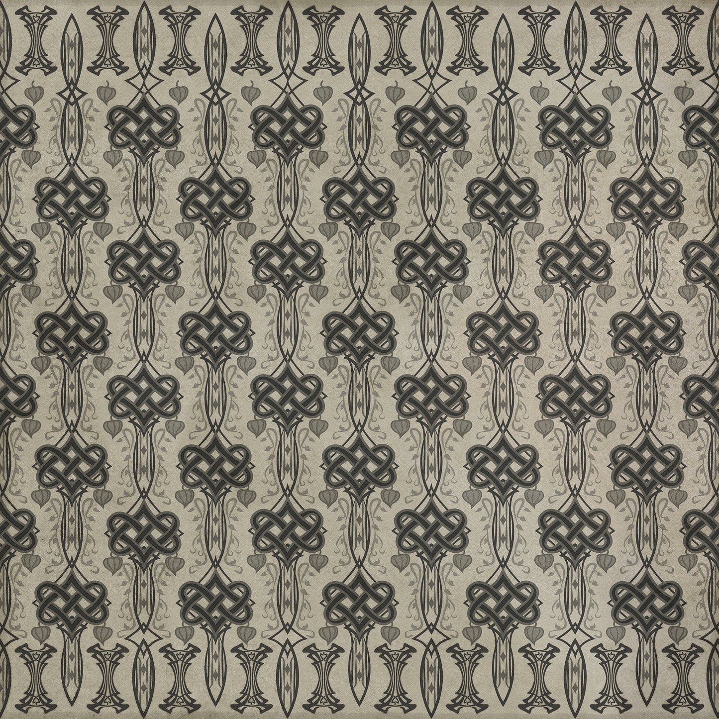 Artisanry - Lord Byron - And Thou Art Dead 60x60 Vintage Vinyl Floorcloth