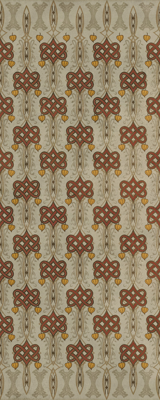 Artisanry - Lord Byron - Days Are Done 36x90 Vintage Vinyl Floorcloth