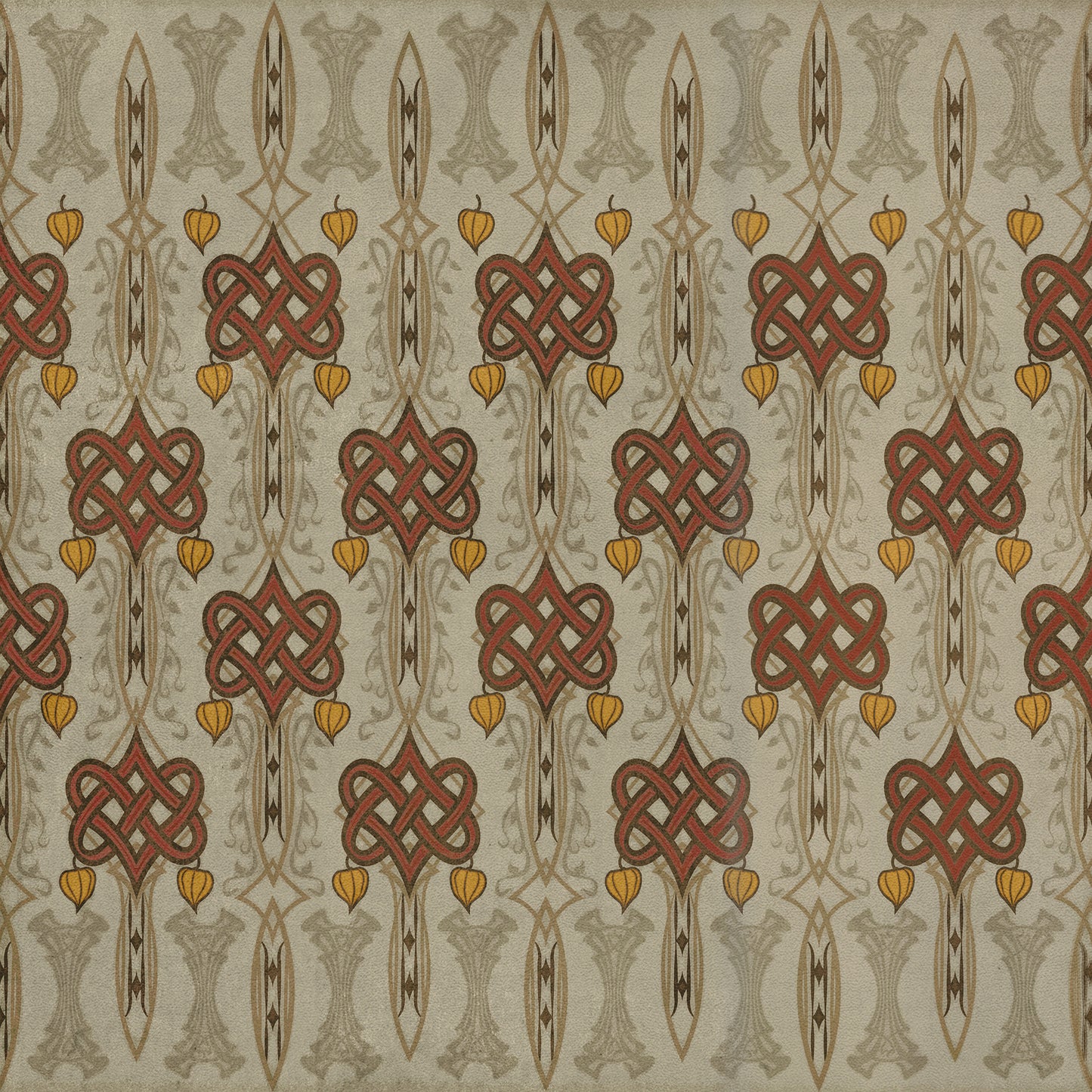 Artisanry - Lord Byron - Days Are Done 36x36 Vintage Vinyl Floorcloth