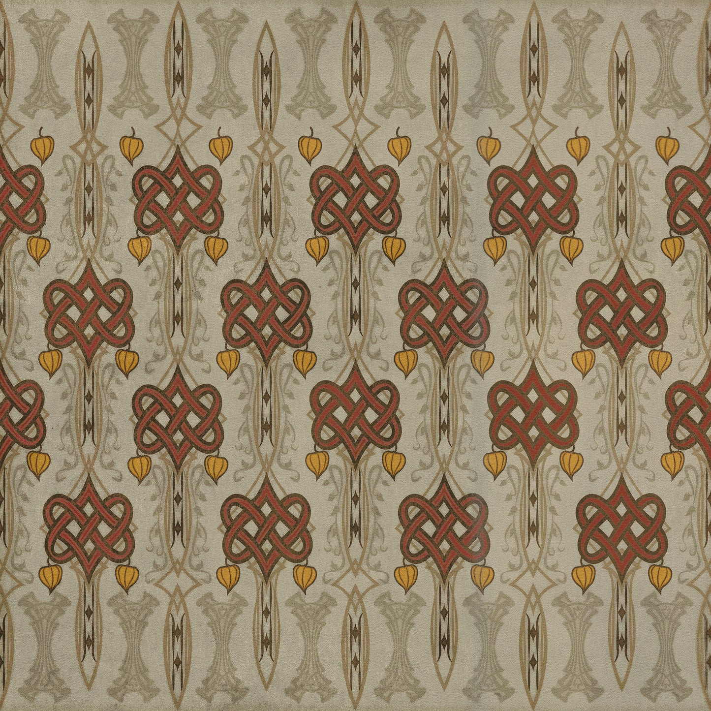 Artisanry - Lord Byron - Days Are Done 48x48 Vintage Vinyl Floorcloth