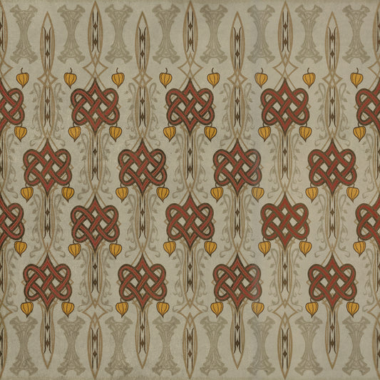 Artisanry - Lord Byron - Days Are Done 48x48 Vintage Vinyl Floorcloth