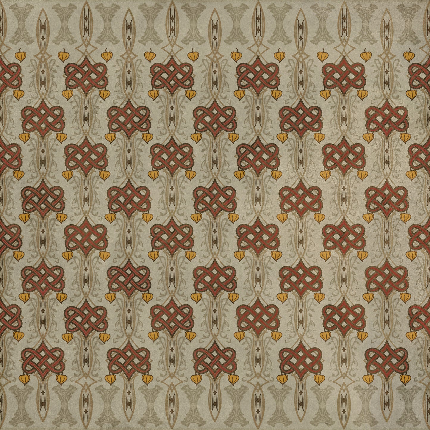 Artisanry - Lord Byron - Days Are Done 72x72 Vintage Vinyl Floorcloth